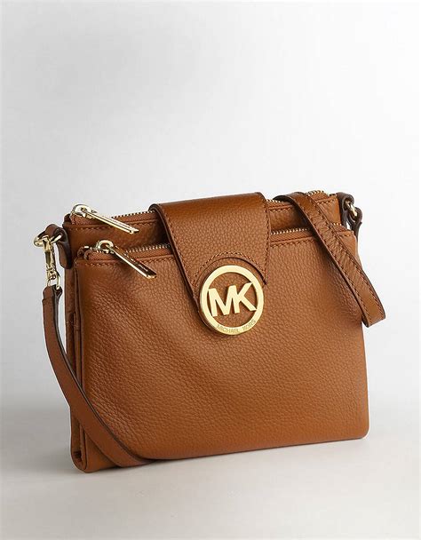 celebrity michael kors crossbody brown|Michael Kors brown leather tote.